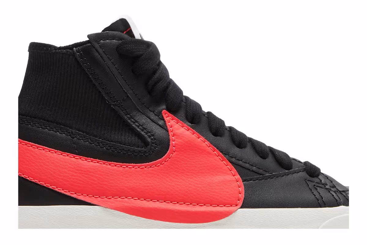Nike Blazer Mid Black Bright Crimson, view 3