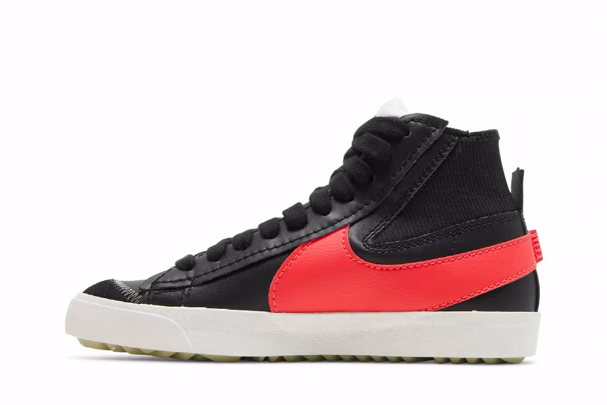 Nike Blazer Mid Black Bright Crimson, view 4