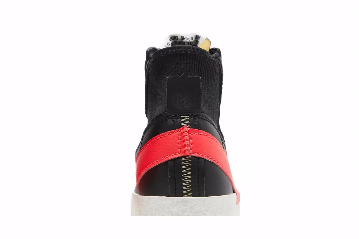 Nike Blazer Mid Black Bright Crimson, view 8