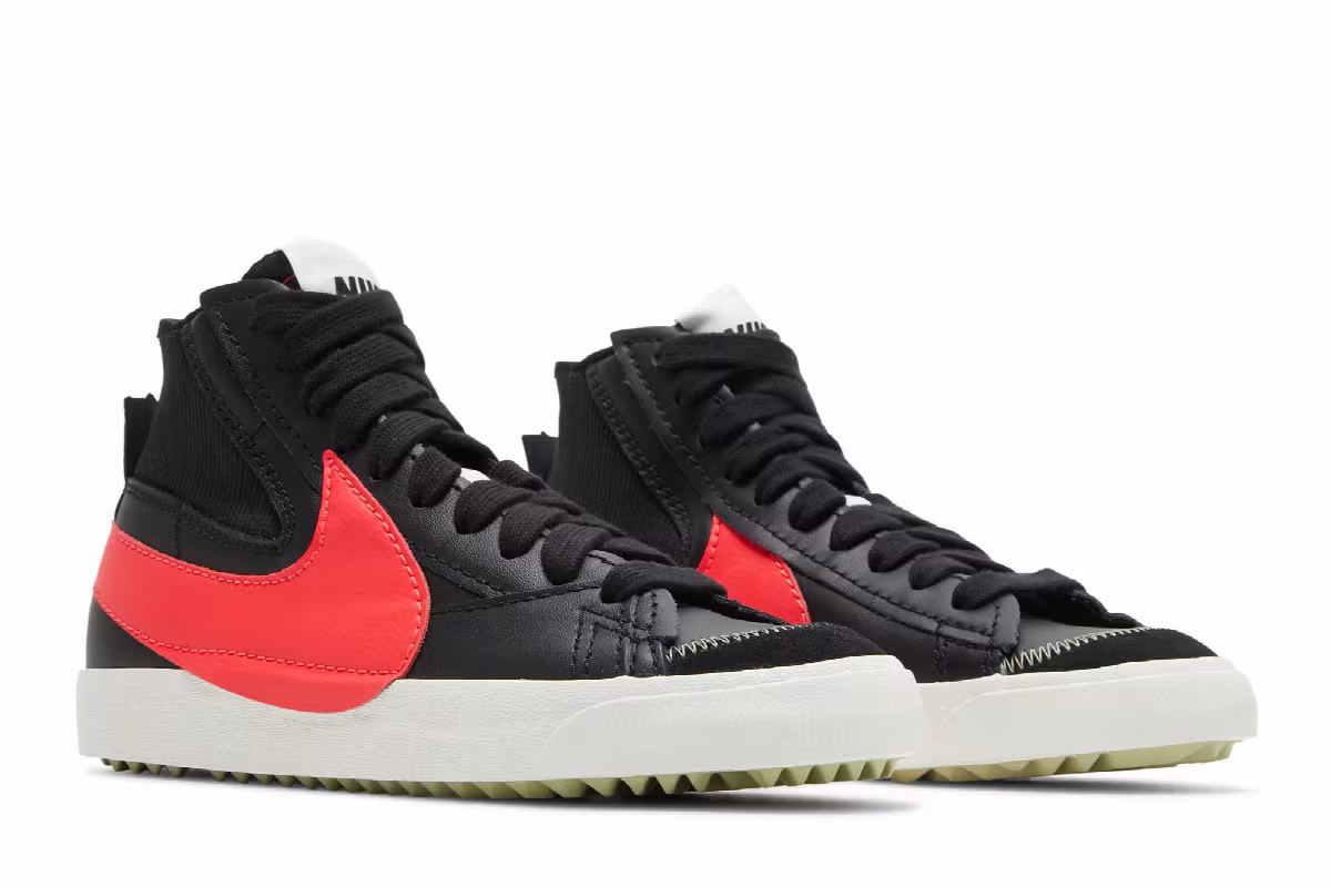 Nike Blazer Mid Black Bright Crimson, view 9