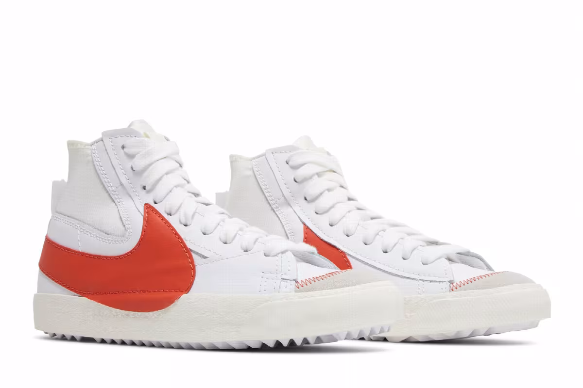 Nike Blazer Mid White Total Orange, view 9