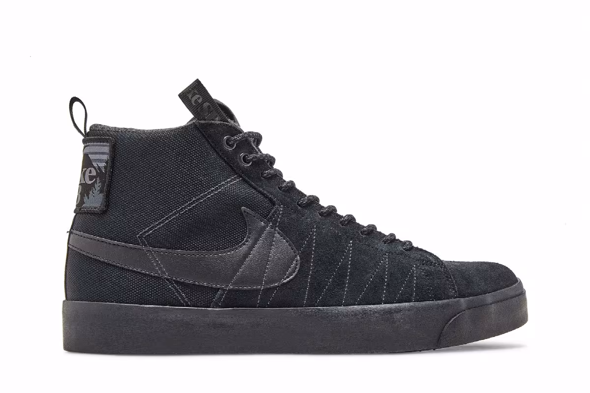 Nike Blazer Mid Premium SB Acclimate Pack - Triple Black, view 2