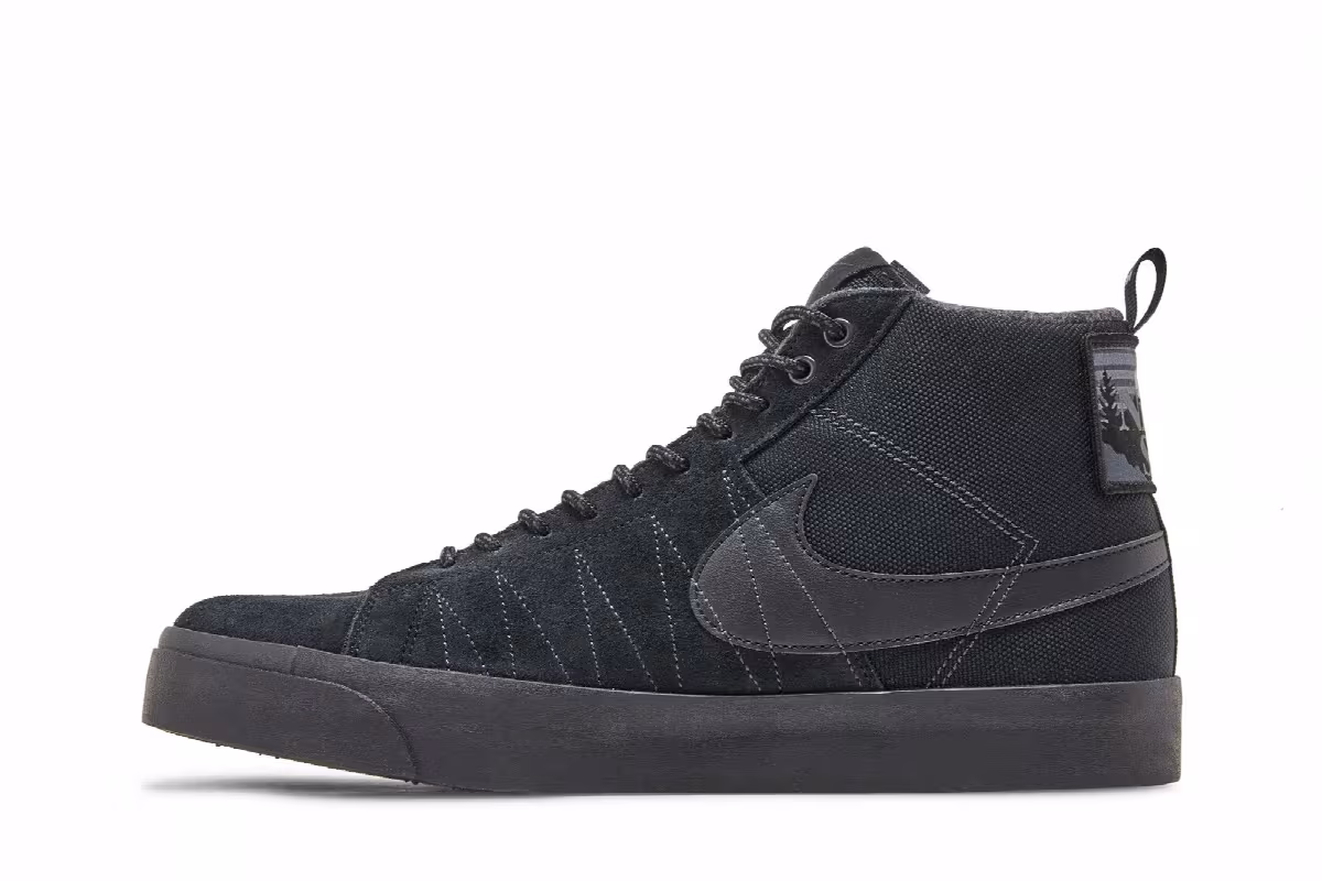 Nike Blazer Mid Premium SB Acclimate Pack - Triple Black, view 4