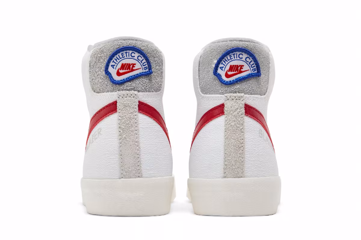 Nike Blazer Mid White Phantom Gym Red, view 7