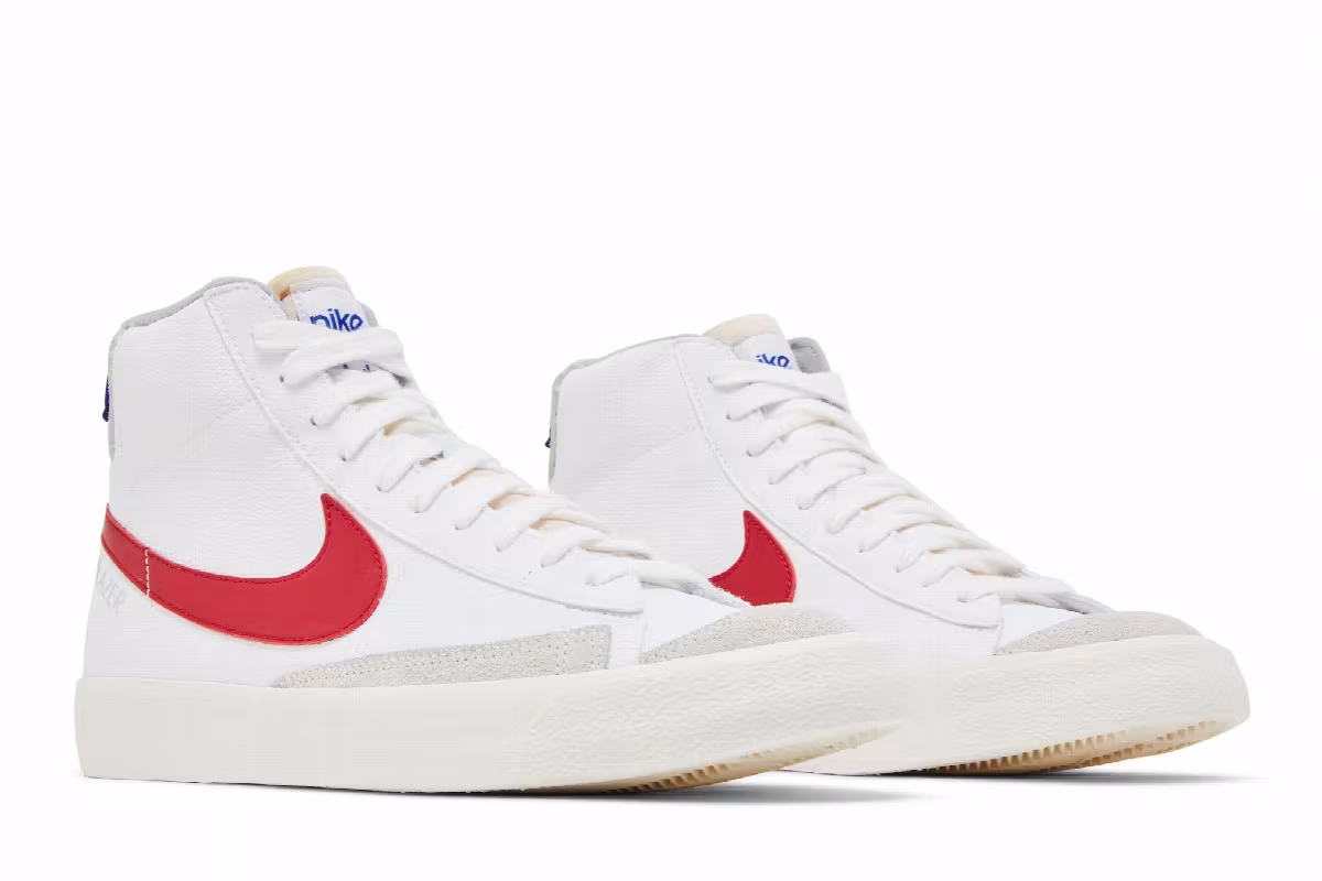 Nike Blazer Mid White Phantom Gym Red, view 9