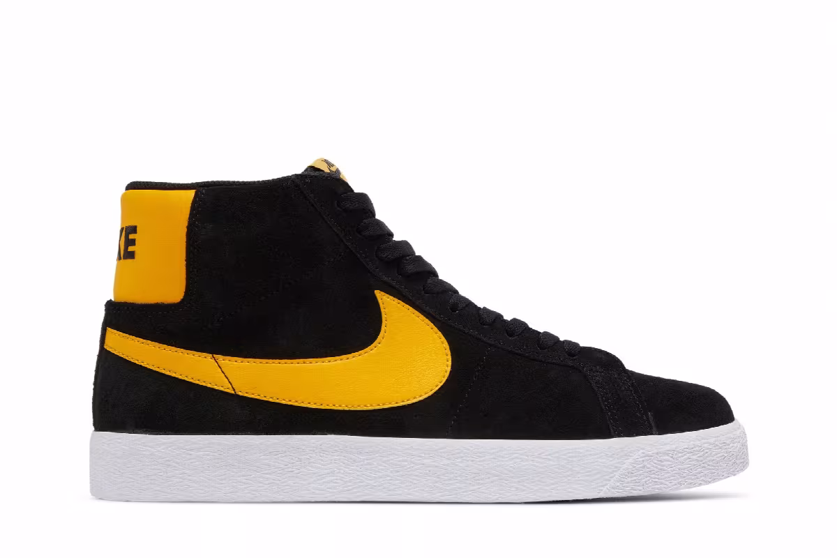 Nike Zoom Blazer Mid SB Black University Gold, view 2