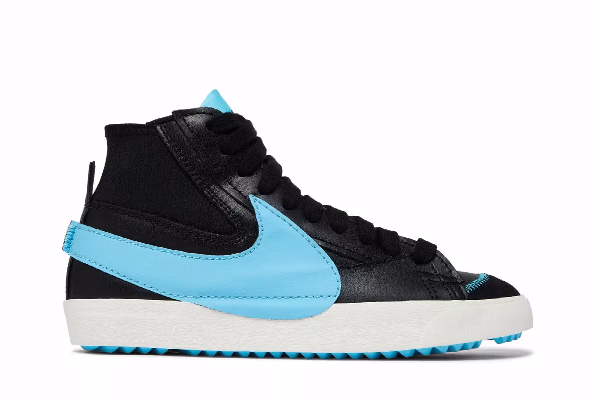 Nike Blazer Mid Black Aqua, view 2