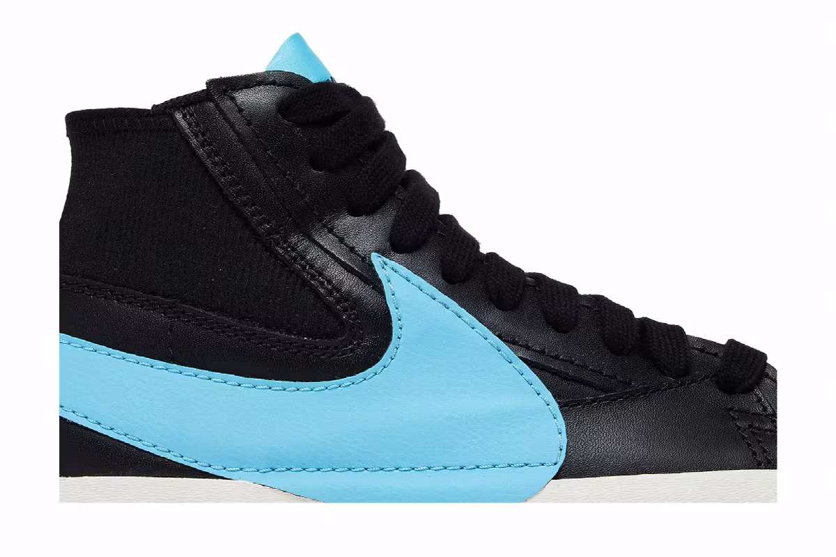 Nike Blazer Mid Black Aqua, view 3