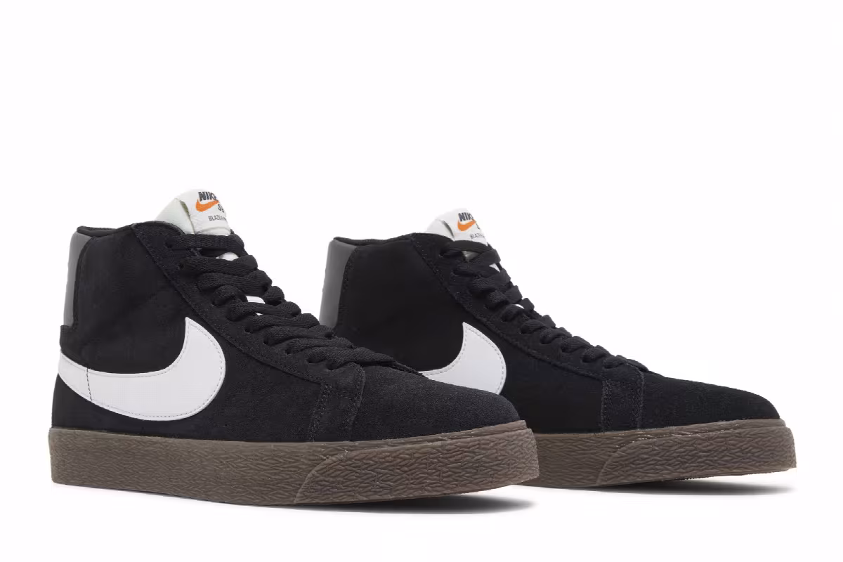 Nike Zoom Blazer Mid SB Black Dark Gum, view 9