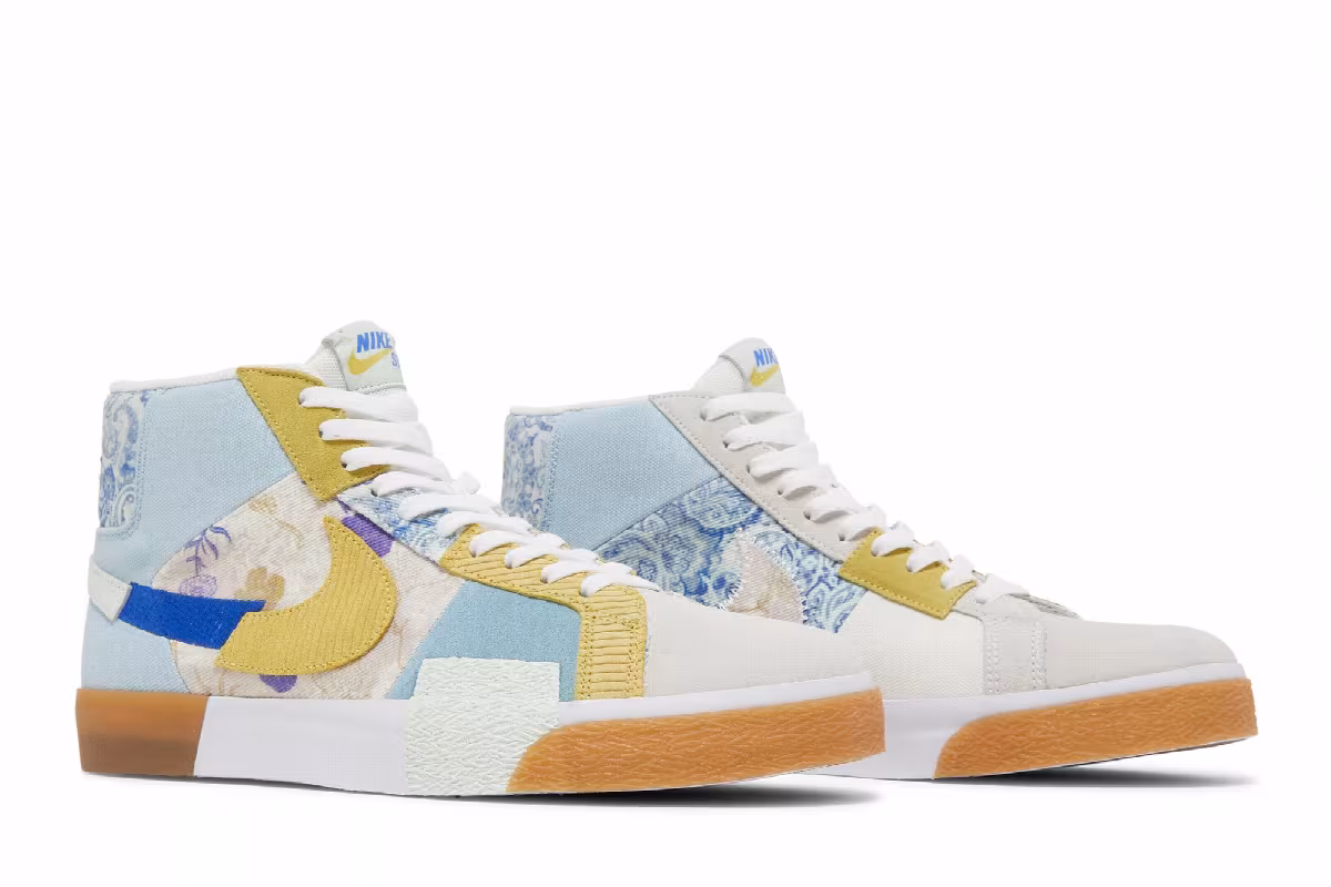 Nike Zoom Blazer Mid Premium SB Paisley Pack - Boarder Blue, view 9