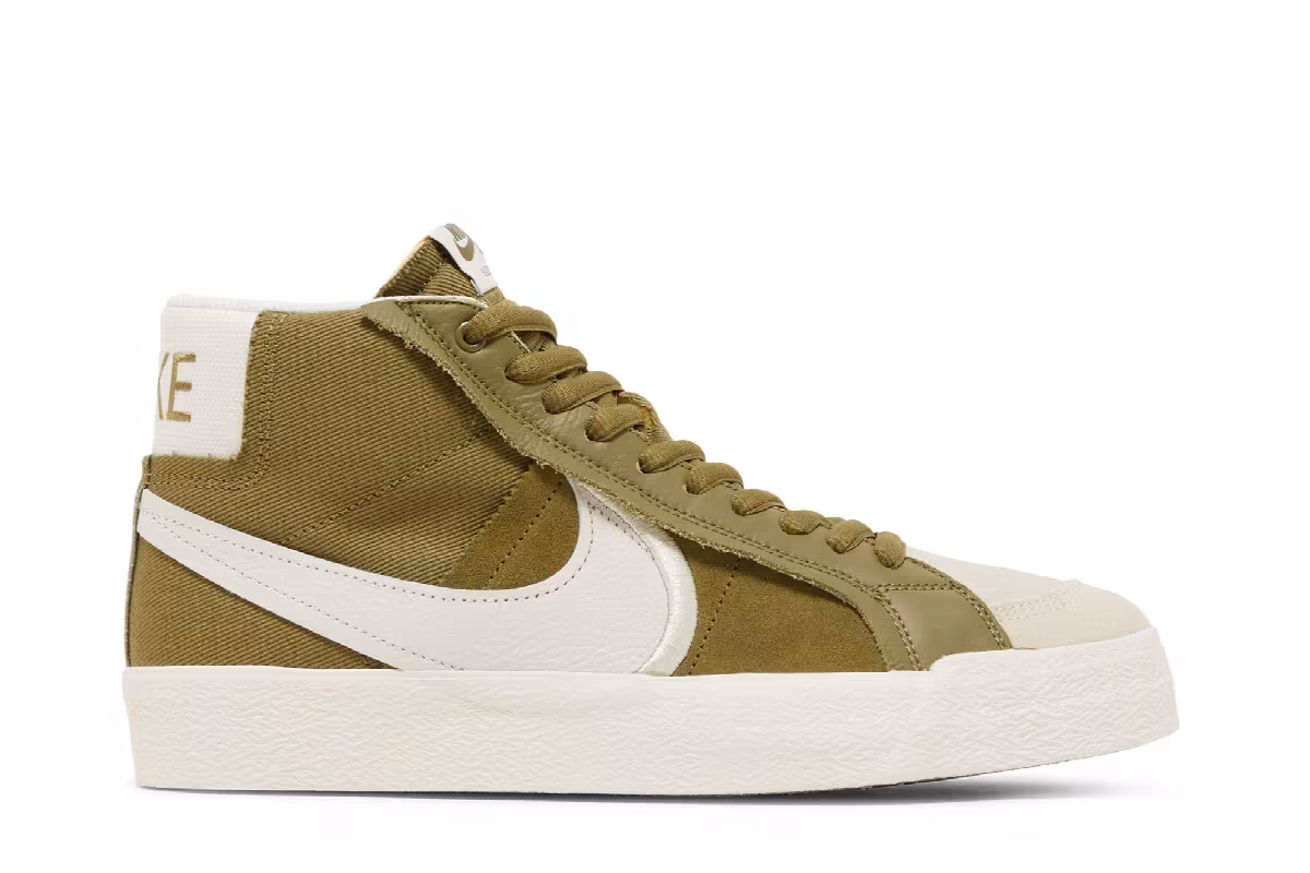 Nike Zoom Blazer Mid Premium Plus SB Olive Green, view 2