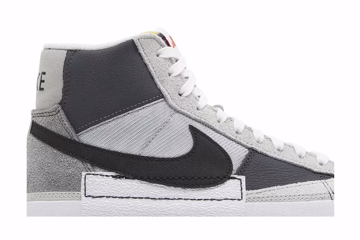 Nike Blazer Mid Remastered - Grey Black, view 3
