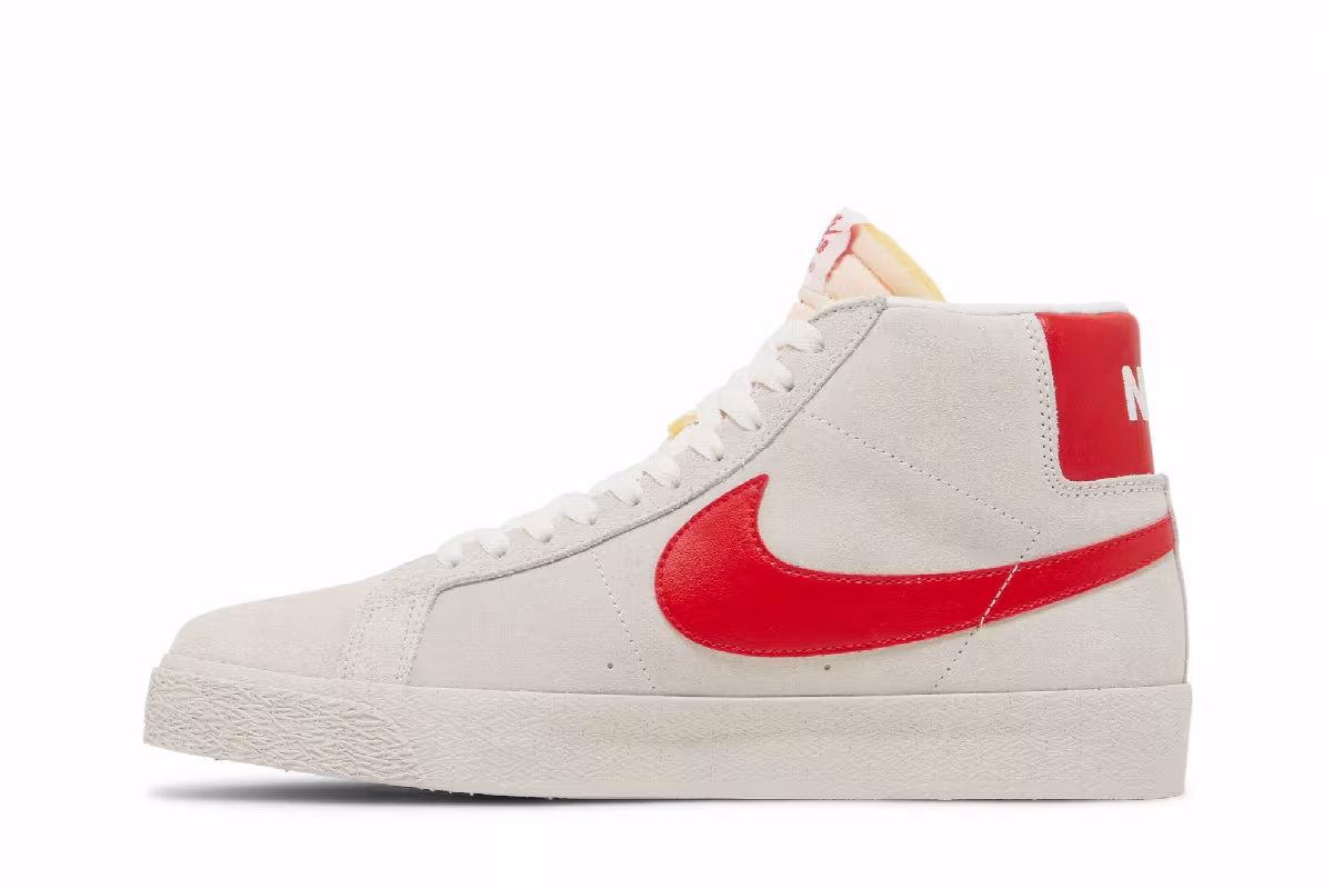 Nike Zoom Blazer Mid SB White University Red, view 4