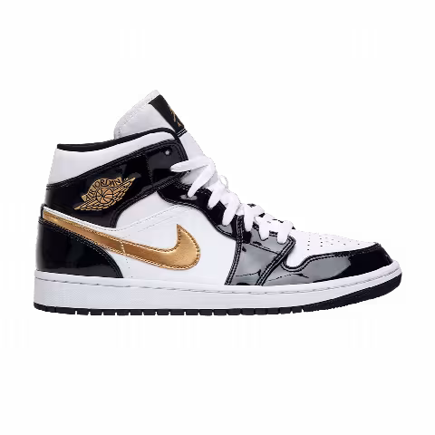 Air Jordan 1 Mid Patent SE 'Black Gold'