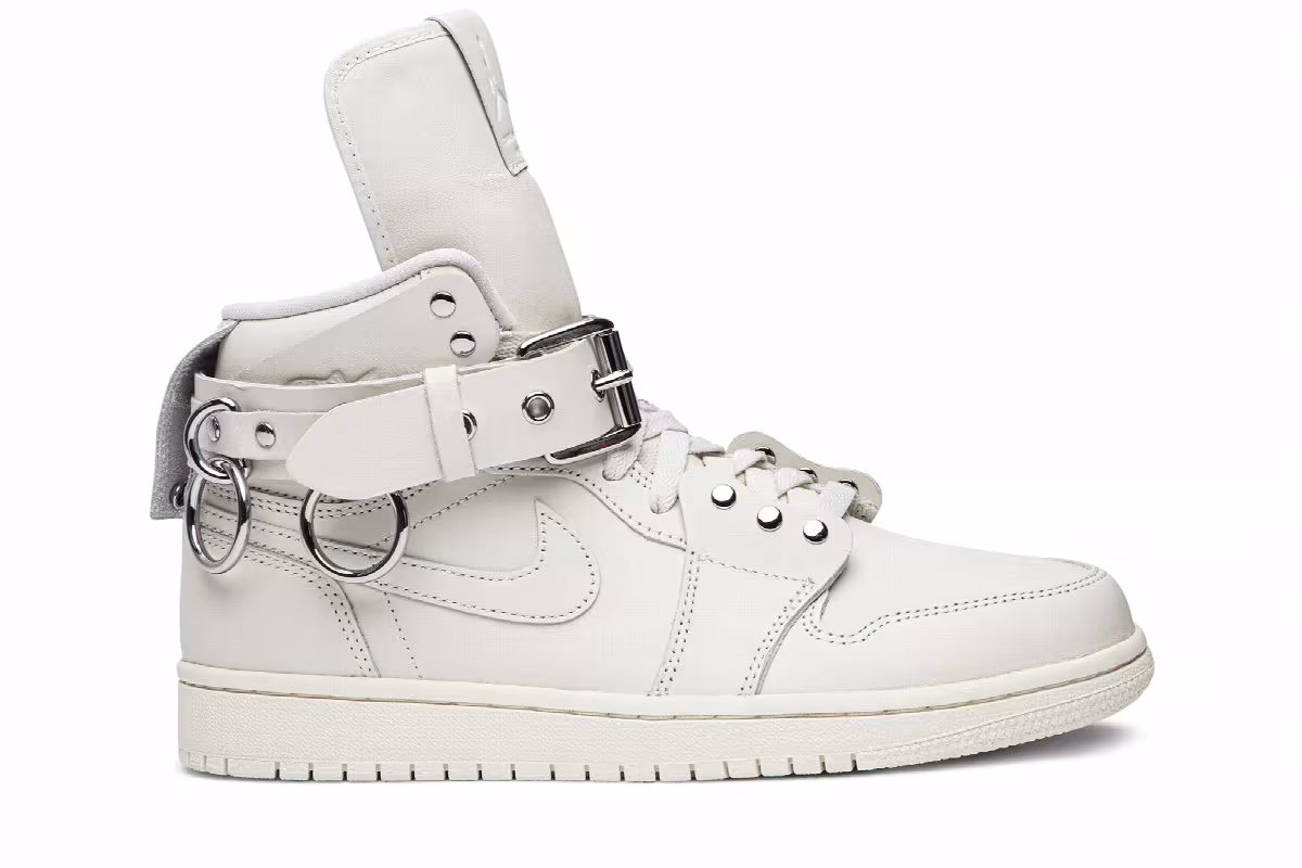 Comme des Garçons x Air Jordan 1 Strap High White, view 2