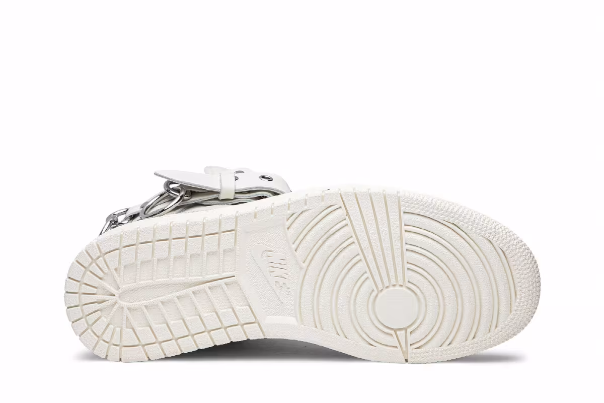 Comme des Garçons x Air Jordan 1 Strap High White, view 5