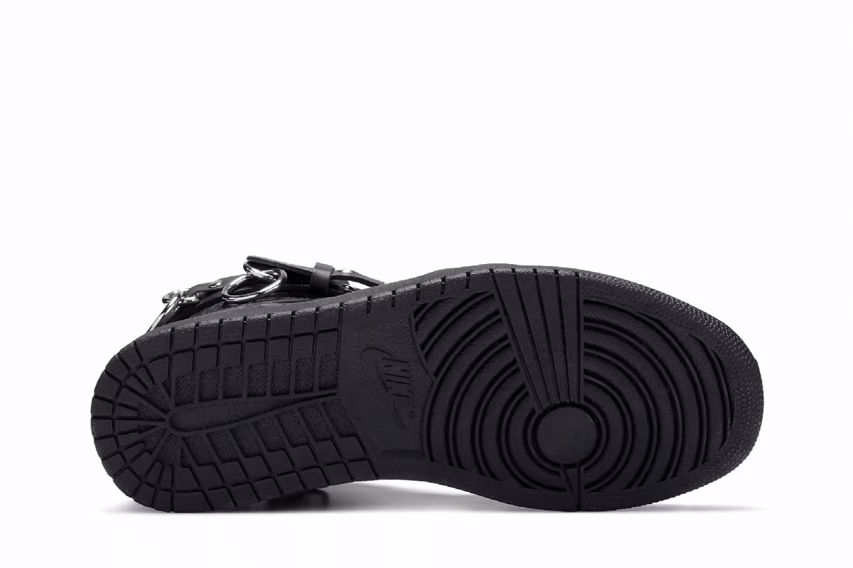 Comme des Garçons x Air Jordan 1 Strap High Black, view 5