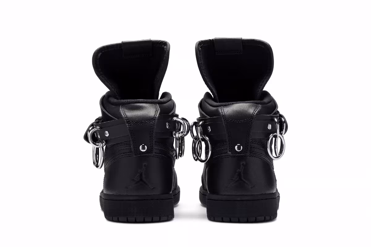 Comme des Garçons x Air Jordan 1 Strap High Black, view 7