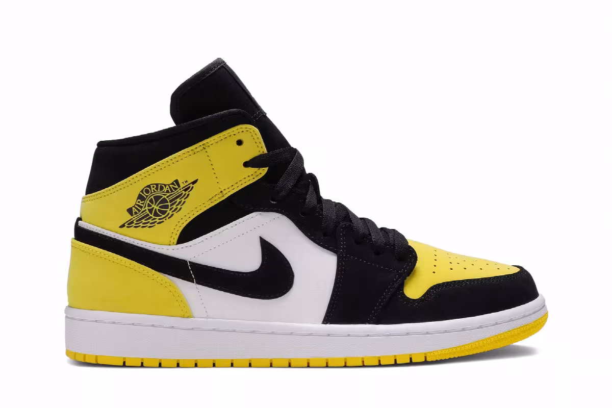 Air Jordan 1 Mid SE Yellow Toe, view 2