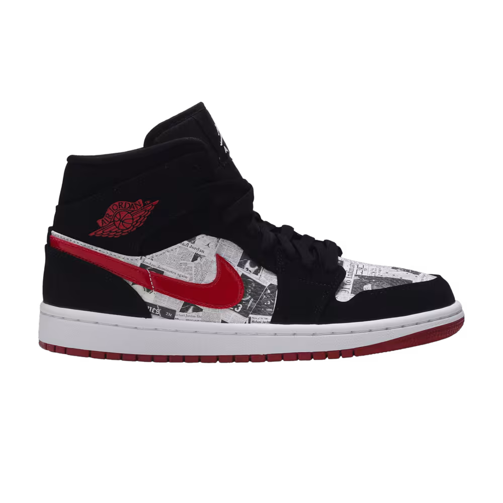 Air Jordan 1 Mid SE Newspaper Air Times