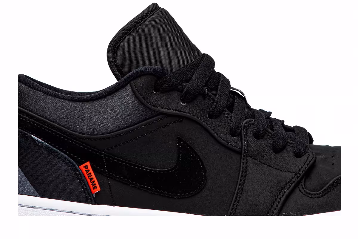 Paris Saint-Germain x Air Jordan 1 Low Black, view 3