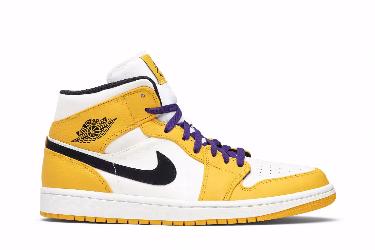 Air Jordan 1 Mid Lakers, view 2