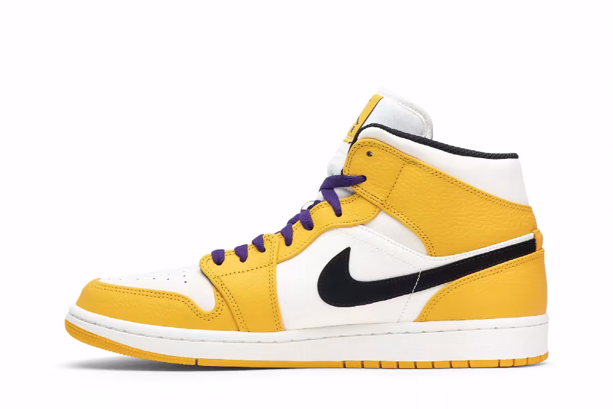 Air Jordan 1 Mid Lakers, view 4