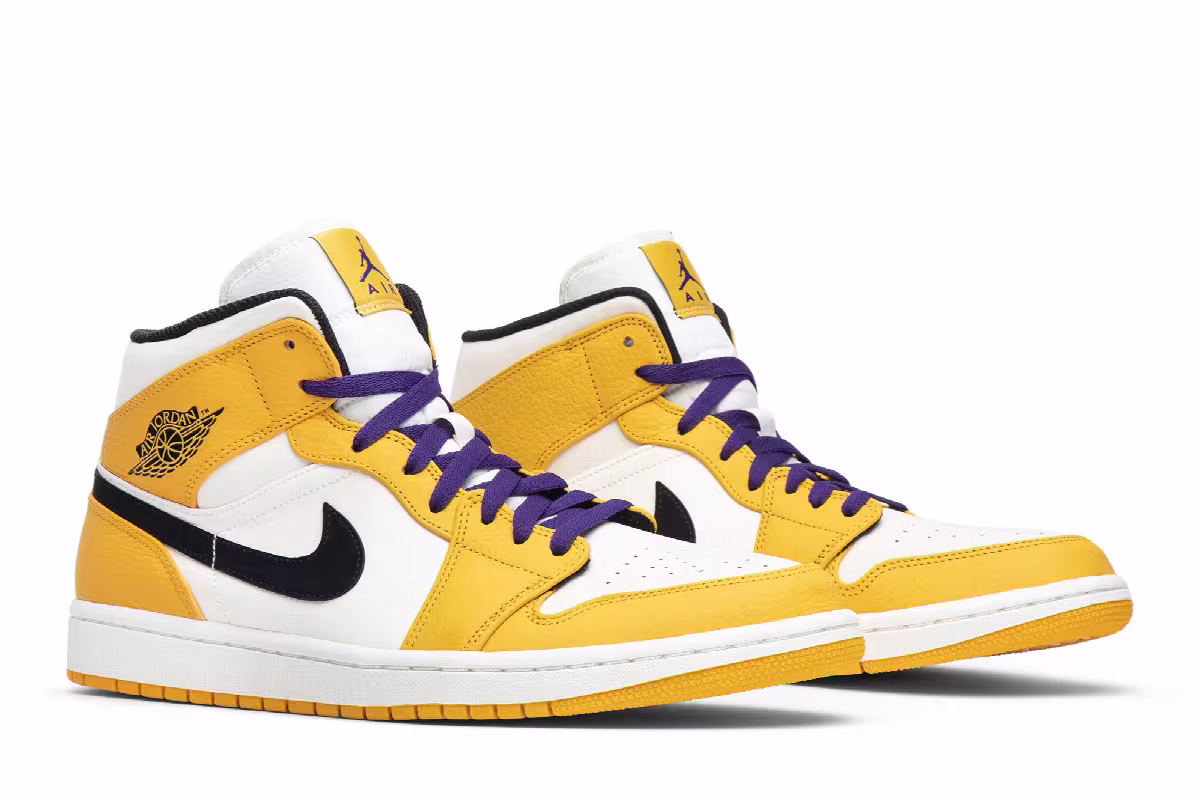 Air Jordan 1 Mid Lakers, view 9