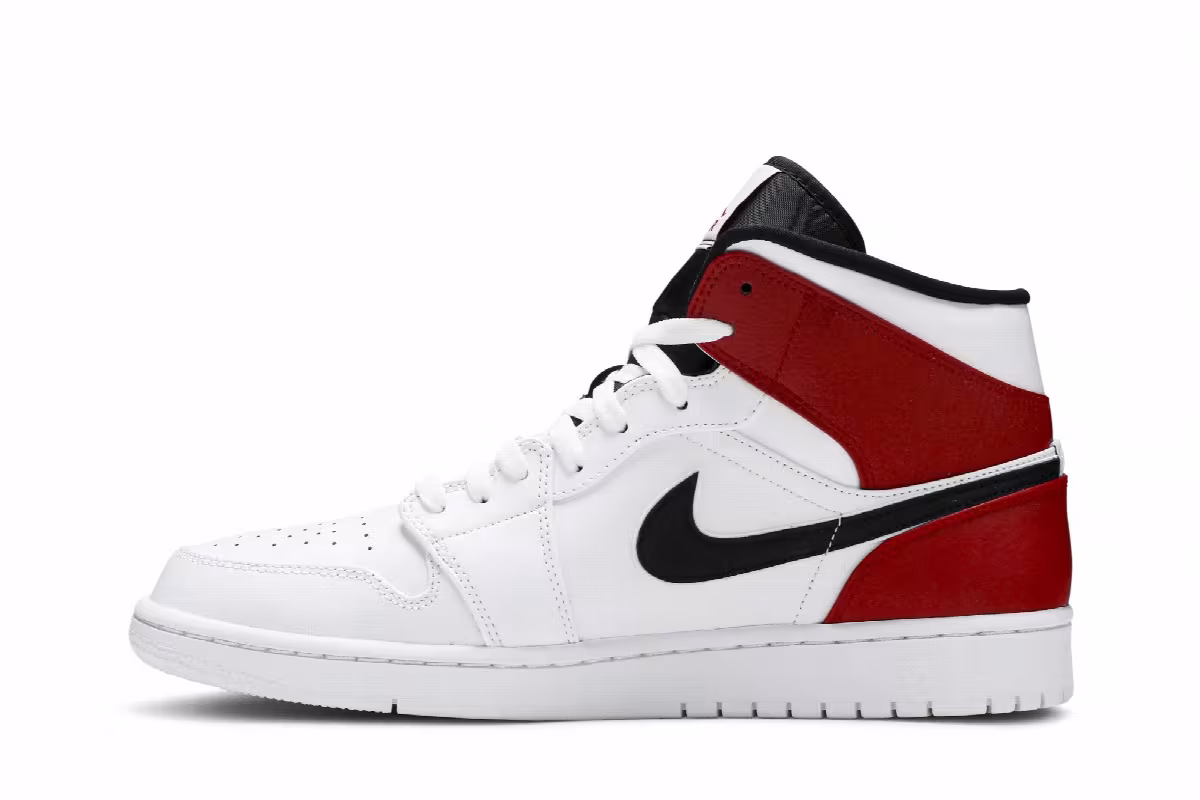 Air Jordan 1 Mid White Chicago, view 4