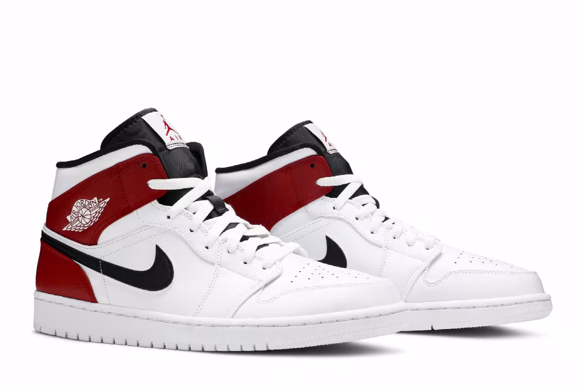 Air Jordan 1 Mid White Chicago, view 9