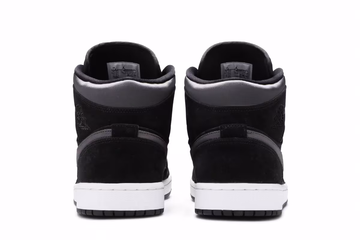 Air Jordan 1 Mid SE Nylon Black Grey, view 7
