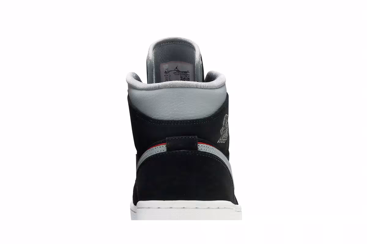 Air Jordan 1 Mid Black Grey, view 8