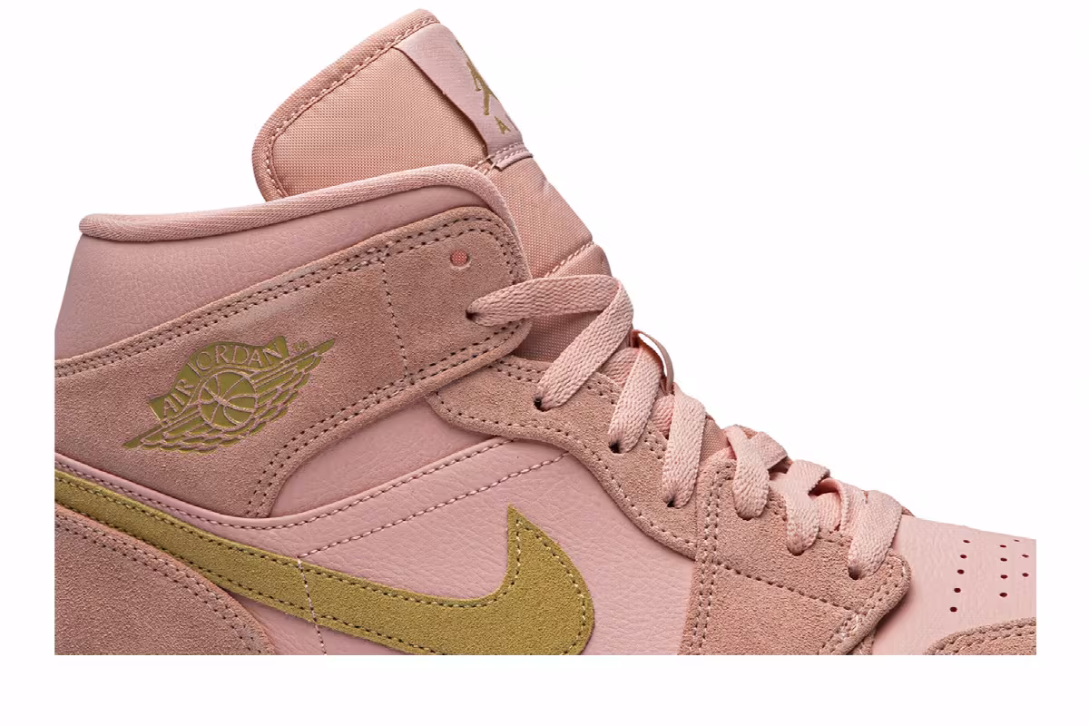 Air Jordan 1 Mid Coral Gold, view 3