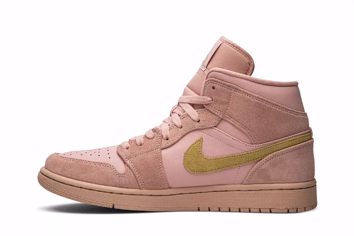 Air Jordan 1 Mid Coral Gold, view 4