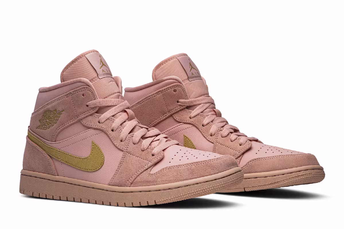 Air Jordan 1 Mid Coral Gold, view 9