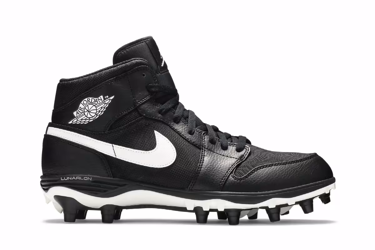 Air Jordan 1 Mid TD Cleat Black, view 2