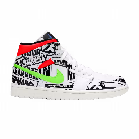 Air Jordan 1 Mid 'Over-Print Logos'