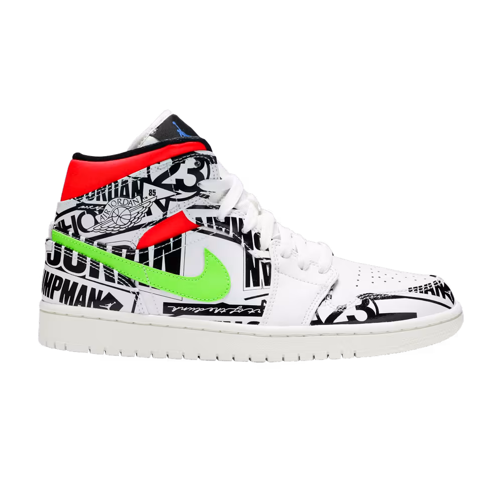 Air Jordan 1 Mid Over-Print Logos