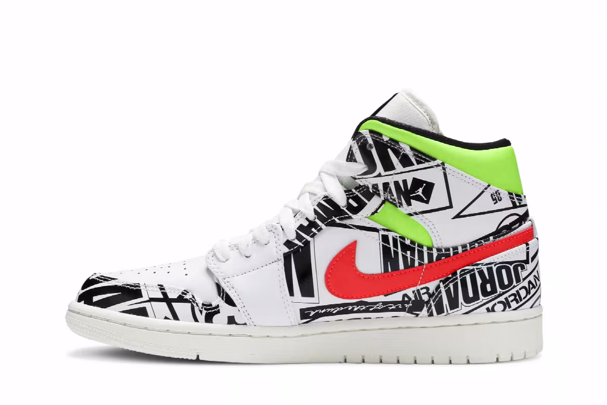 Air Jordan 1 Mid Over-Print Logos, view 4