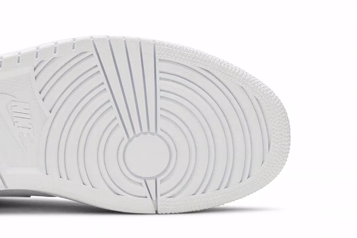 Air Jordan 1 Mid Triple White 2019, view 6