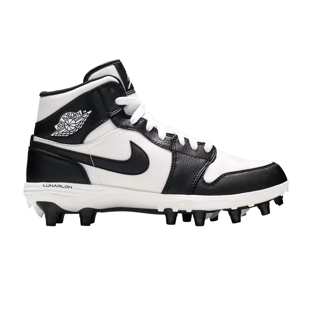 Air Jordan 1 Mid TD Cleat Black White