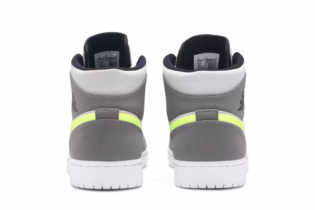 Air Jordan 1 Mid Gunsmoke Volt, view 7