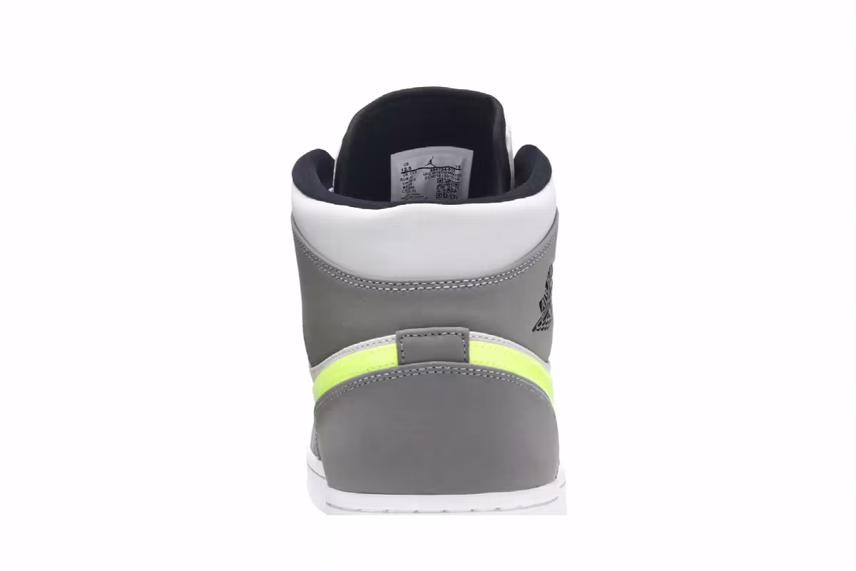 Air Jordan 1 Mid Gunsmoke Volt, view 8