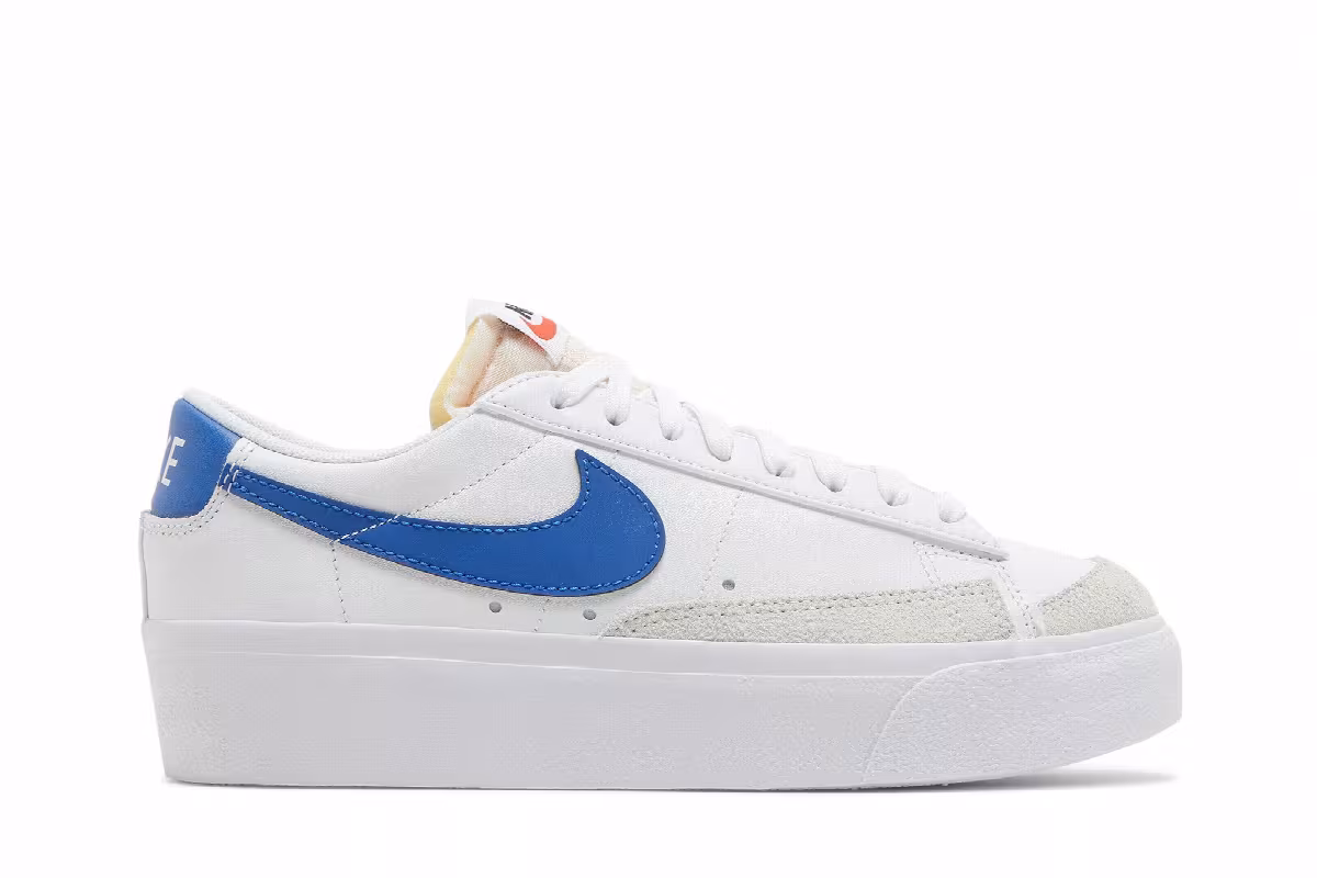 Nike Women's Blazer Low Platform White Game Royal, view 2