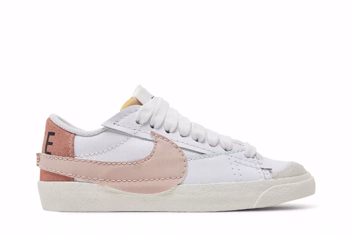 Nike Women's Blazer Low White Pink Oxford, view 2