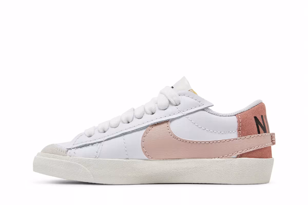 Nike Women's Blazer Low White Pink Oxford, view 4