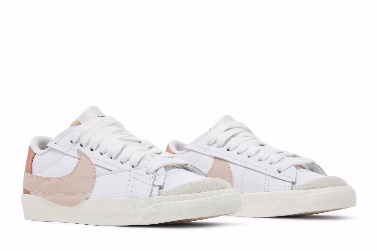 Nike Women's Blazer Low White Pink Oxford, view 9