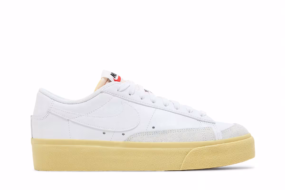 Nike Women's Blazer Low Platform White Lemon Wash, view 2