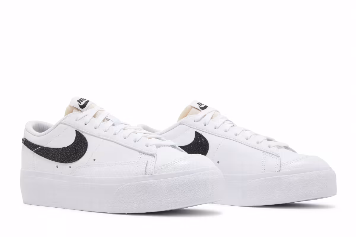 Nike Women's Blazer Low Platform White Snakeskin, view 9