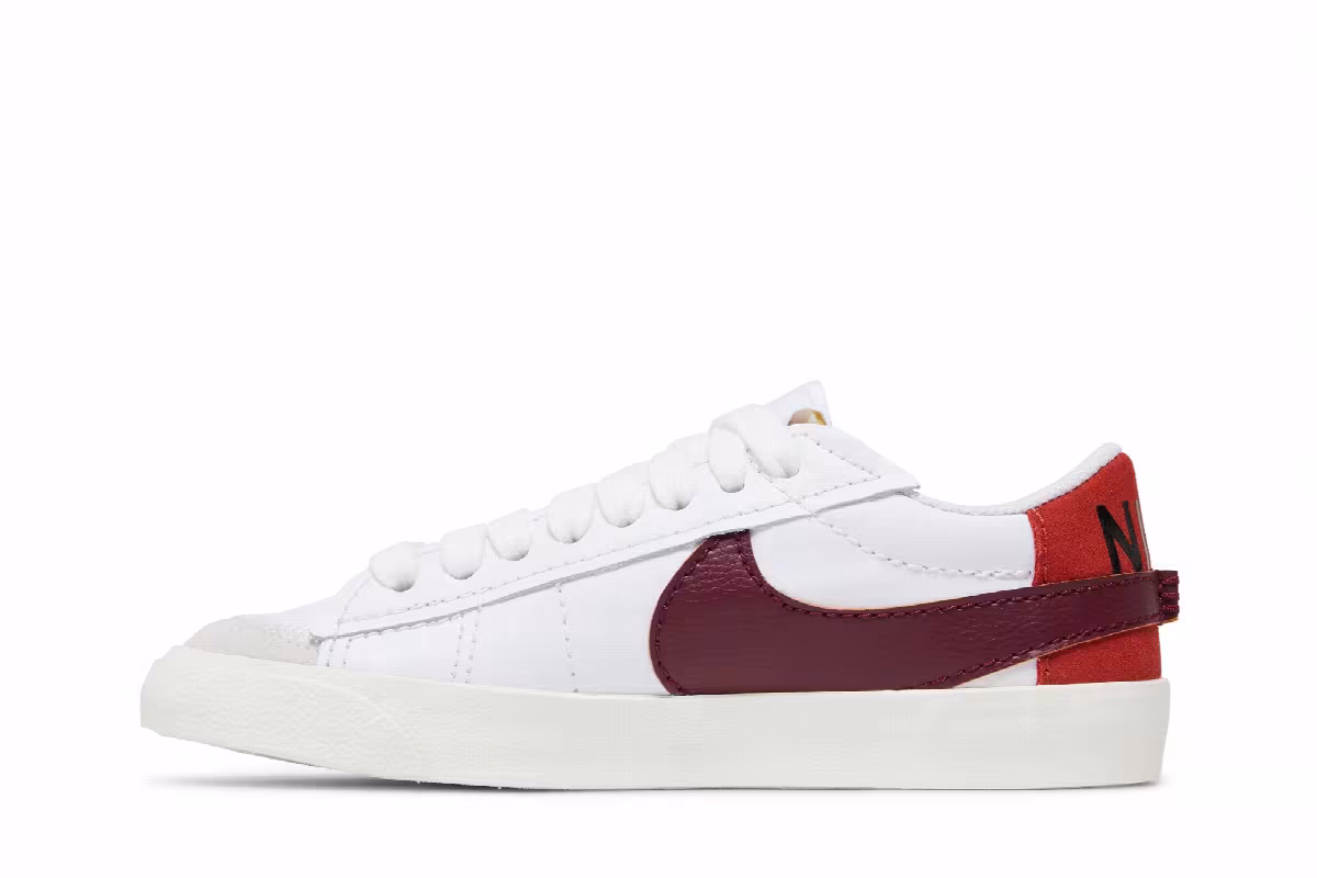 Nike Women's Blazer Low White Dark Beetroot, view 4